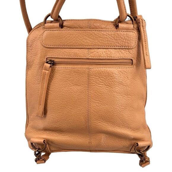 Clarks Leather Backpack Bag Tan - Picture 1 of 9